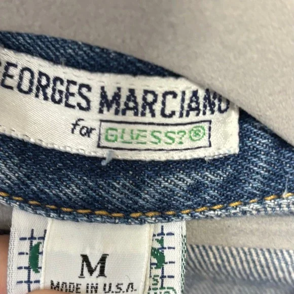 Vintage 80's‎ GUESS Jeans Denim Jacket Georges Marciano Men Medium Trucker